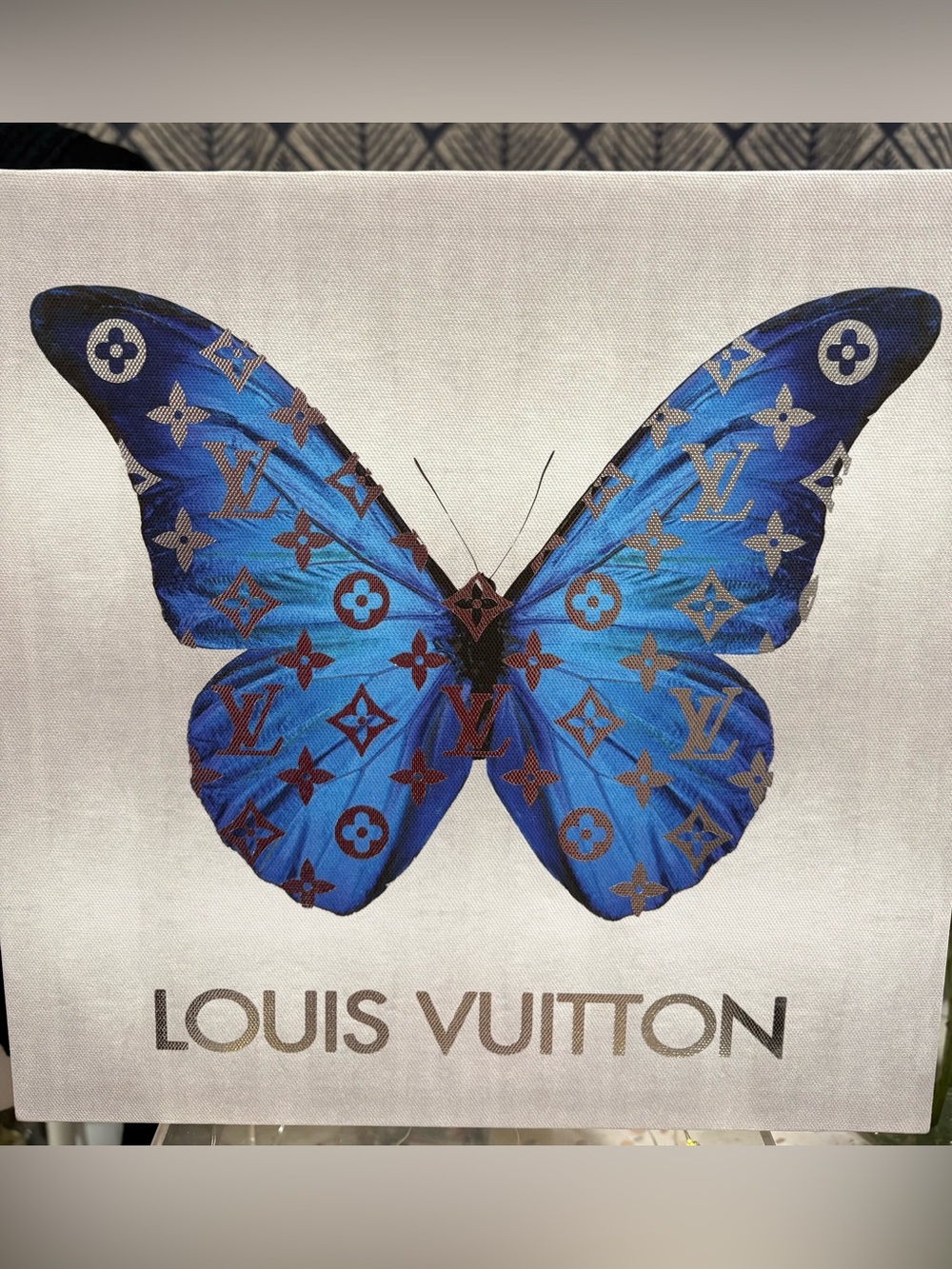 Fashion Logo Butterfly Wall Plaque Art Design by Madeline Blake, 12” x 12” - Picture 8 of 14